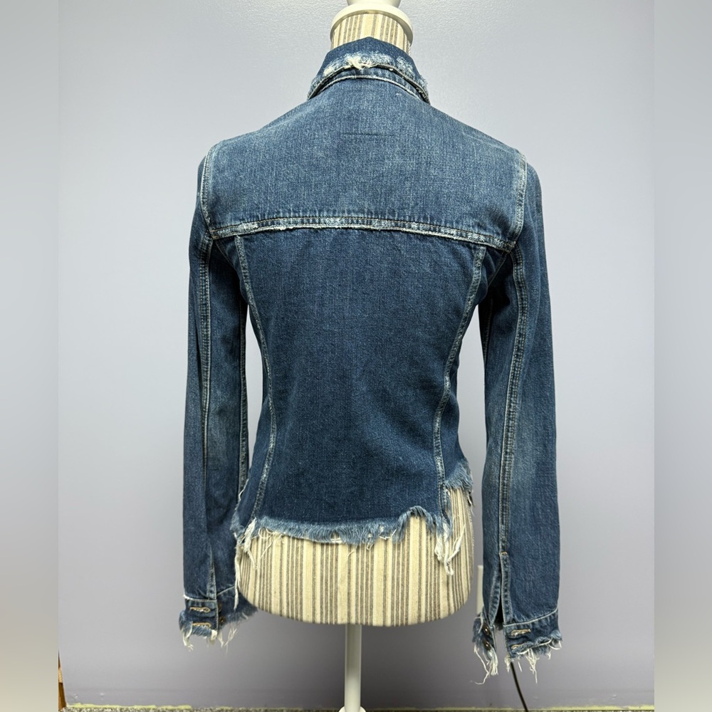 PAIGE Rowan distressed Denim Jacket XS - Picture 4 of 13
